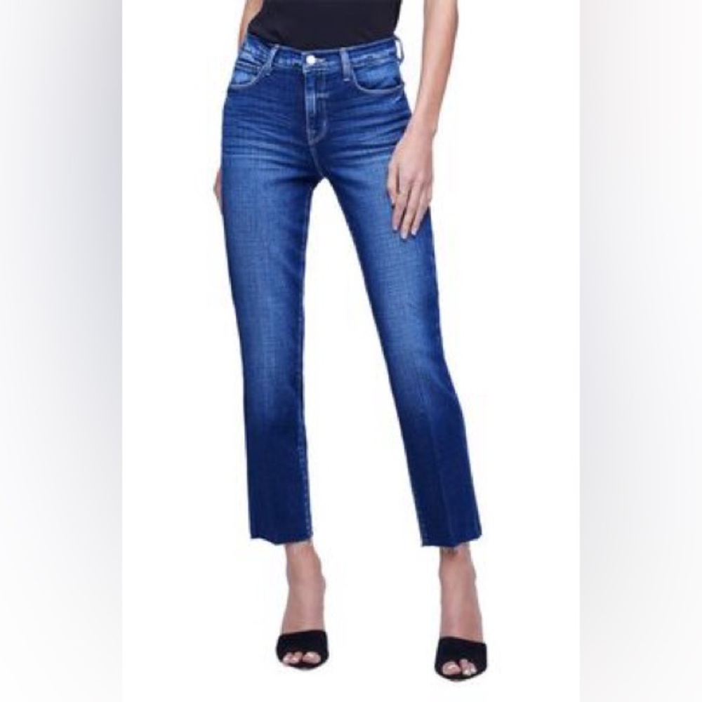 L’Agence Sada cropped jeans size 32.  Frisco Blue